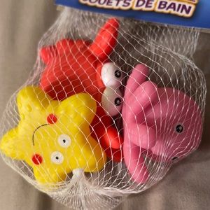 Crab octopus starfish rubber bath toys